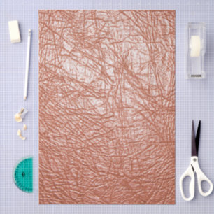 Modern Rose Gold Abstract Metallic Texture Tissue Paper