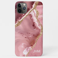 Modern Rose Gold Agate