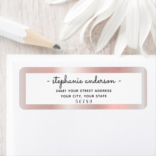 Modern Rose Gold Brushed Metallic Pink (Insitu)