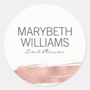 Modern Rose Gold Brushstroke Sticker