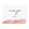 Modern Rose Gold Brushstroke Wedding RSVP Postcard