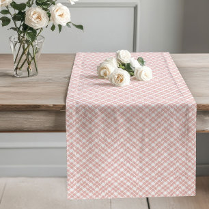Modern Rose Gold Check Runner for Home Style