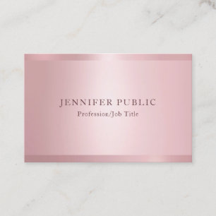 Modern Rose Gold Elegant Professional Template Business Card