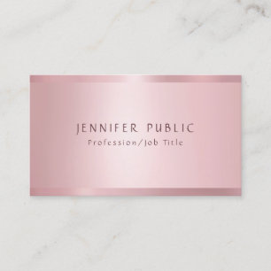 Modern Rose Gold Elegant Template Professional Business Card
