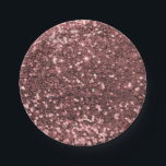 Modern Rose Gold Faux Glitter Pink Print Paper Plate<br><div class="desc">For your summer parties,  enjoy Sparkle Motion's fabulous faux glitter print on these affordable paper plates. All the style with no dishes to clean up after! Perfect for promotions and career related parties!</div>