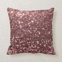 Modern Rose Gold Faux Glitter Shine Print