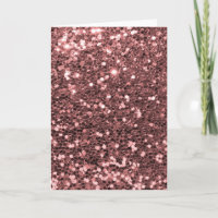 Modern Rose Gold Faux Glitter Shine Print