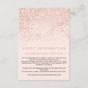 Modern rose gold glitter insert details wedding