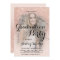 Modern rose gold glitter ombre photo graduation