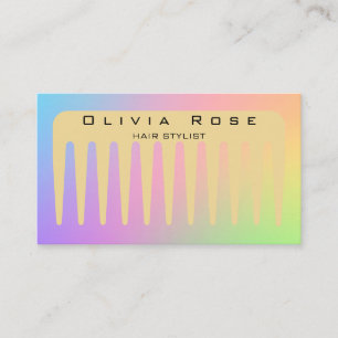 Modern Rose Gold Hair Stylist Business Card