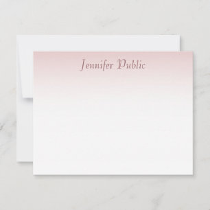 Modern Rose Gold Handwriting Script Template