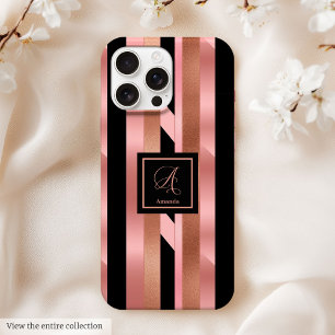 Modern Rose Gold iPhone Case Lux Trendy Colours