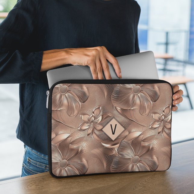 Modern Rose Gold Laptop Sleeve (Creator Uploaded)