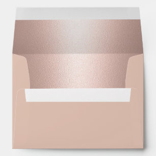 Modern Rose Gold Metallic Envelope