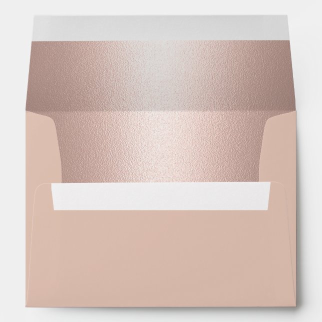 Modern Rose Gold Metallic Envelope (Back (Bottom))
