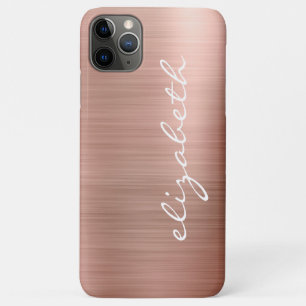 Modern Rose Gold Metallic Personalised Script Case-Mate iPhone Case