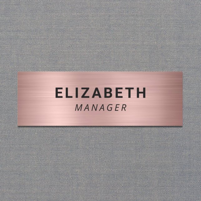 Modern Rose Gold Name Tag (Creator Uploaded)