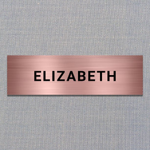 Modern Rose Gold Name Tag