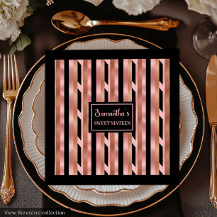 Modern Rose Gold Napkins Trendy Table Organiser