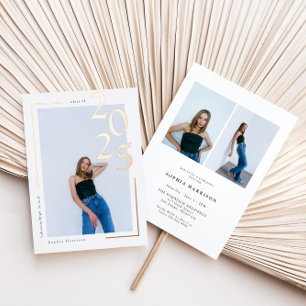 Modern Rose Gold Photo Graduation