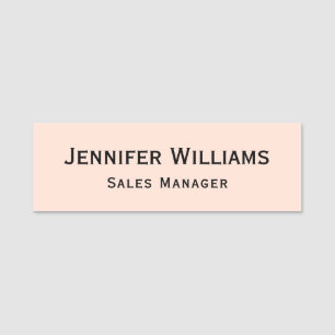 Modern Rose Gold Professional Business Executive Name Tag