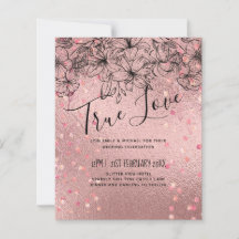 Modern Rose Gold Trendy Budget Wedding