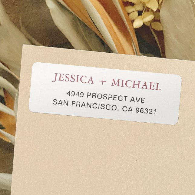 Modern Rose Gold Wedding Return Address (Creator Uploaded)