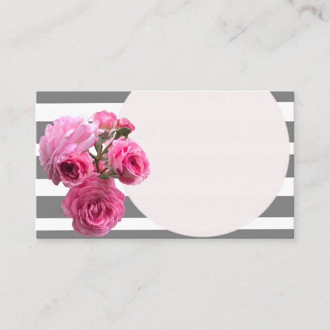 Modern Rose Summer Romance Business Card (Front)