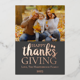Modern Rose Thanksgiving Family Photo