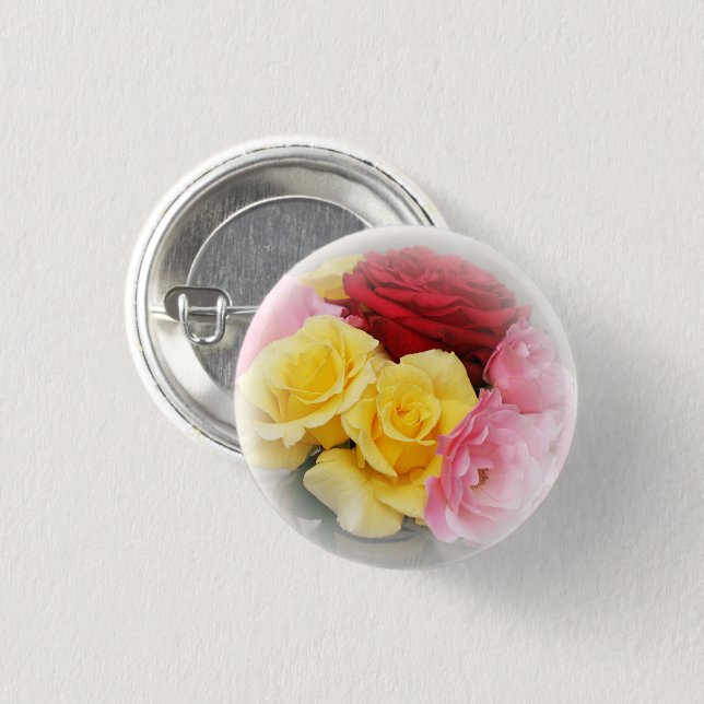 Modern Roses Button (Front & Back)