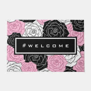 Modern roses doormat