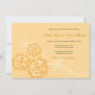 Modern Roses -Floral Wedding Invitations