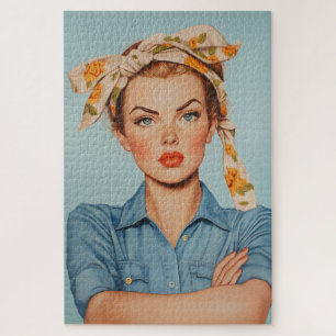 Modern Rosie Portrait Jigsaw Puzzle
