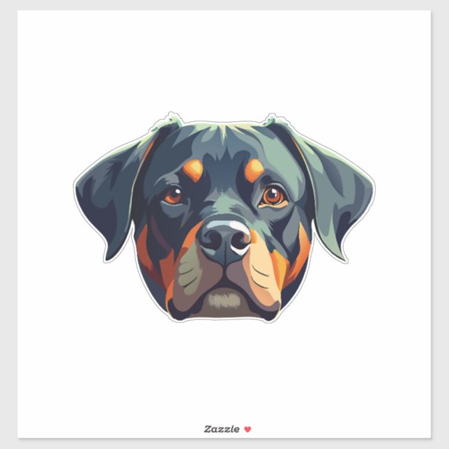 Modern Rottweiler Portrait � Bold Vector Style Dog (Sheet)