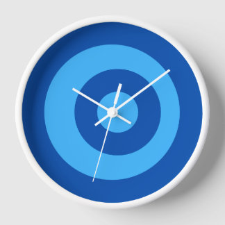 Modern Round Blue Wall Clock