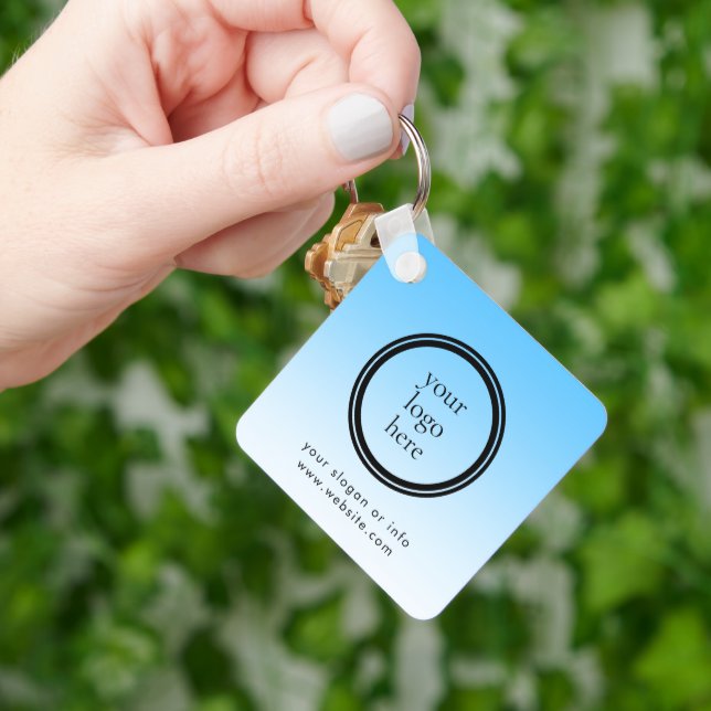 Modern Round Business Promotional Key Ring (Hand)