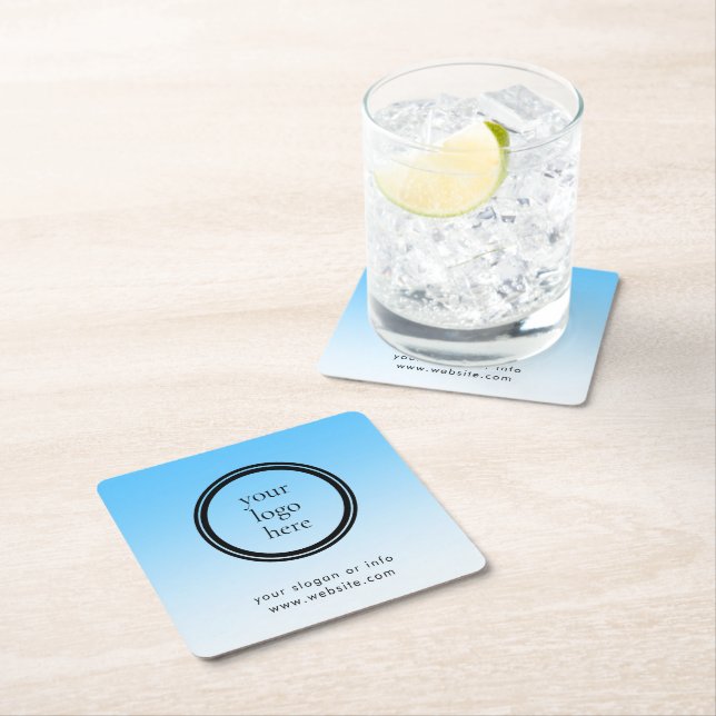 Modern Round Business Promotional Square Paper Coaster (Insitu)