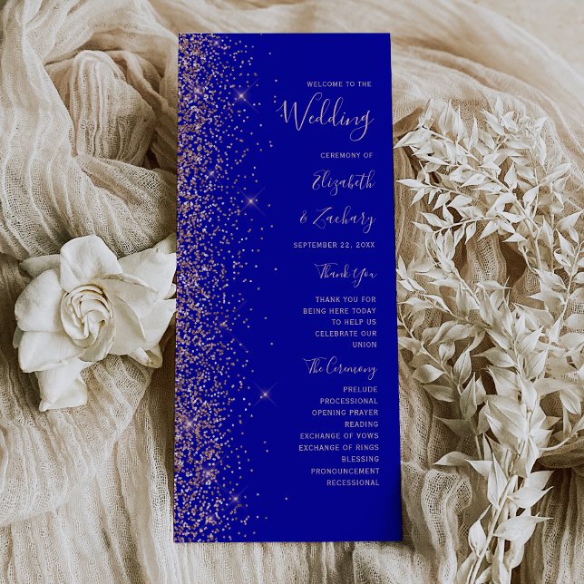 Modern Royal Blue Rose Gold Glitter Wedding (Creator Uploaded)