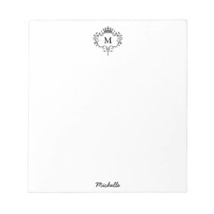 Modern Royal Crest Emblem Monogram Script Name     Notepad
