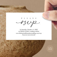 Modern RSVP Wedding Invitation, via Website