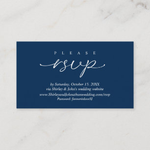 Modern RSVP Wedding Invitation, via Website Enclosure Card