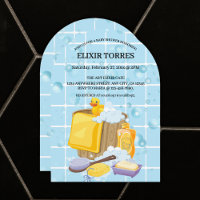 Modern Rubber Ducky Bubbles Baby Shower