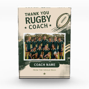 Modern Rugby Team Photo Coach Block