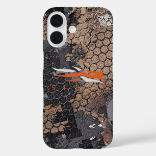 Modern Rugged Hunting Camo Geometric Pattern dad iPhone 16 Case