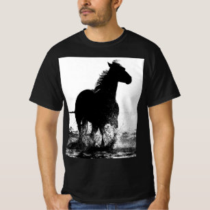 Modern Running Horse Pop Art Template Mens T-Shirt