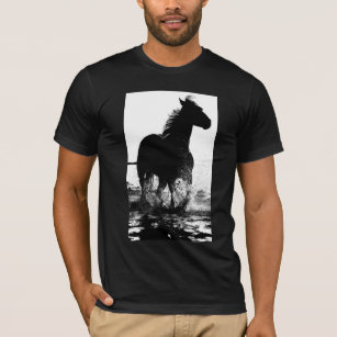 Modern Running Horse Pop Art Template Mens T-Shirt