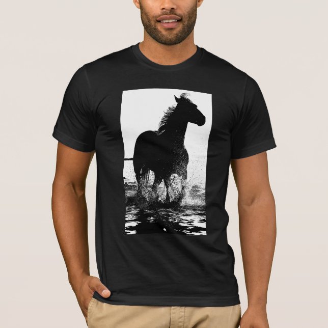 Modern Running Horse Pop Art Template Mens T-Shirt (Front)