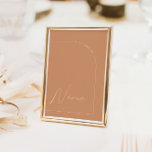 Modern Rust Arch Table Nine Table Number<br><div class="desc">Designed to coordinate with for the «Arches Minimalist» Wedding Invitation Collection. To change details,  click «Details». To move the text or change the size,  font,  or colour,  click «Edit using Design Tool». View the collection link on this page to see all of the matching items in this beautiful design.</div>