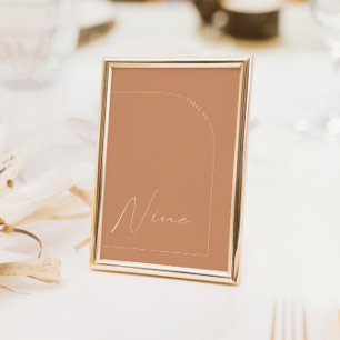 Modern Rust Arch Table Nine Table Number