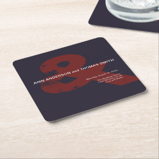 Modern Rustic Ampersand Wedding Paper Coasters